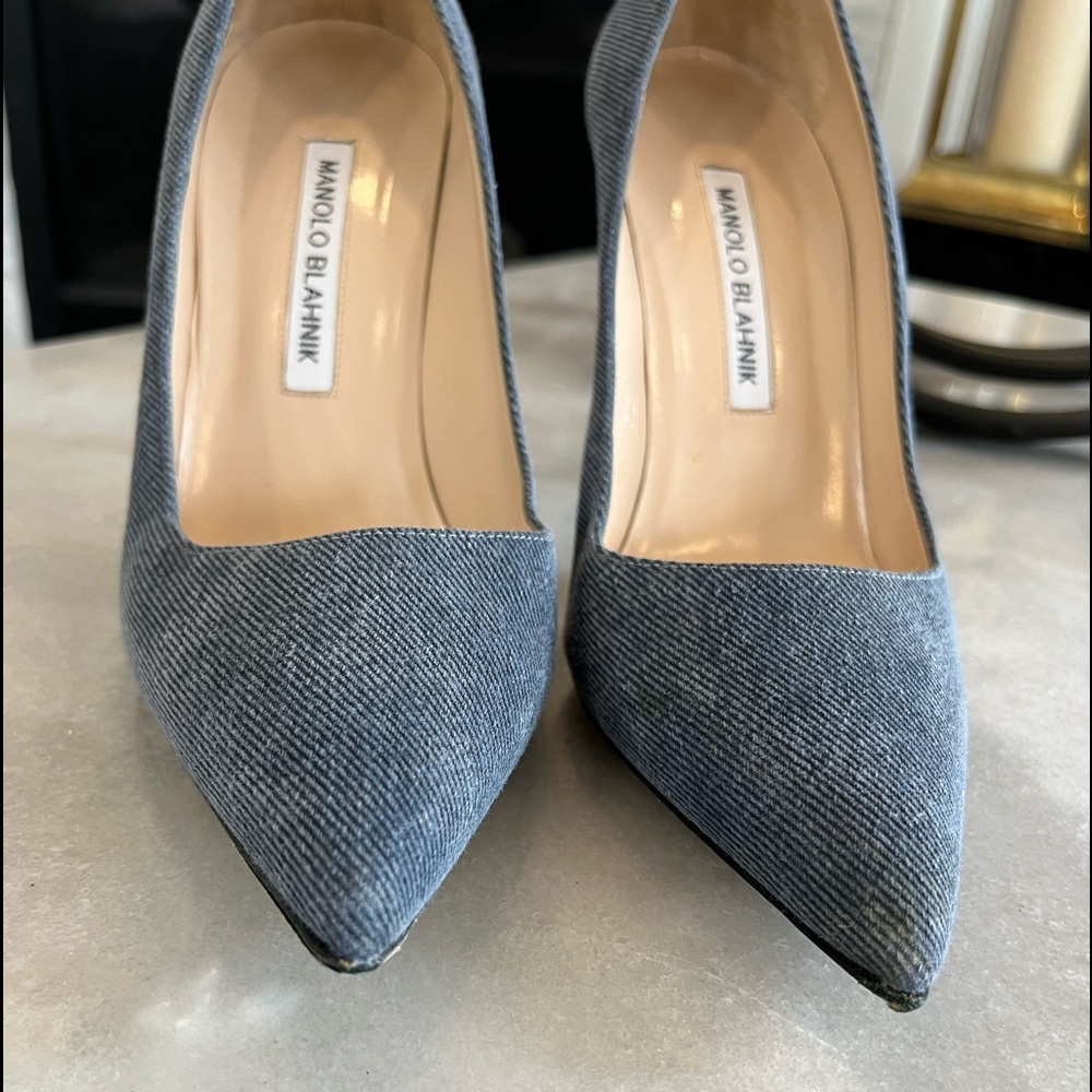 Manolo Blahnik Blue Heels - Picture 4 of 10